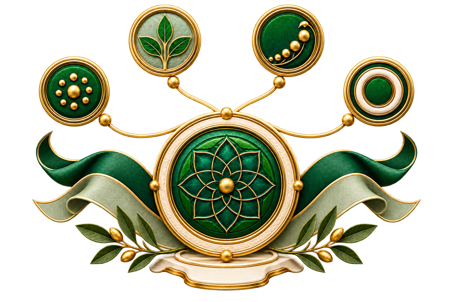 Green and gold completion emblem for the Surah-Specific Hifz journey